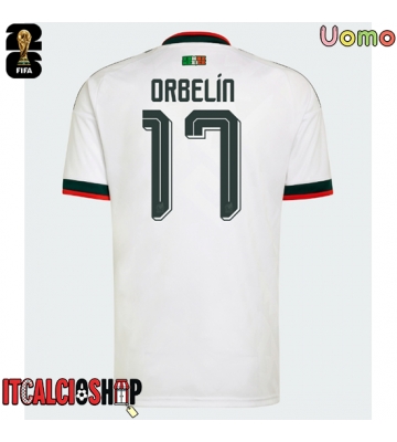 Messico Orbelin Pineda #17 Seconda Maglia Mondiali 2026 Manica Corta